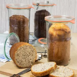 WECK Sturzgläser 1 l, 6er-Set inkl. Glasdeckel