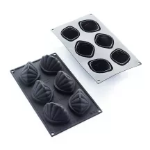 Silicone baking mold Calipso shells 6 mold