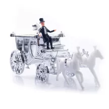 Décoration de gâteau Carrosse argenté
