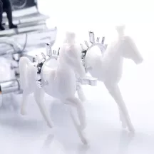 Silver carriage cake decoration