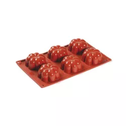 Silicone baking mold flowers Ø 8 cm, 6 pieces