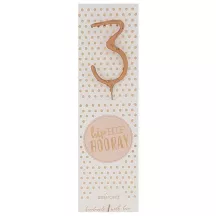 Sparklers - Number: 3 Rose gold