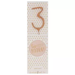 Wunderkerzen - Zahl: 3 Rosegold