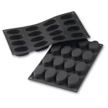 Moule à pâtisserie en silicone ovale, 16 pièces
