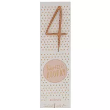 Cierges magiques - Chiffre : 4 or rose