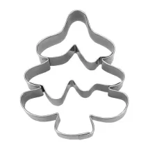 Snow-covered Christmas tree cookie cutter, 6 cm