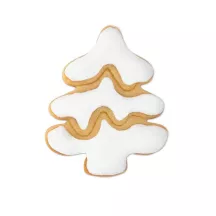 Tagliabiscotti Albero di Natale innevato, 6 cm