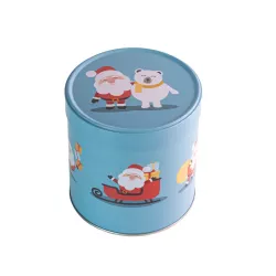 Cookie tin Santa & polar bear Ø 117 x 120 mm