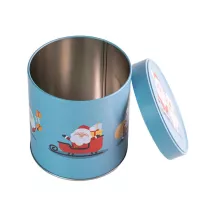 Cookie tin Santa & polar bear Ø 117 x 120 mm