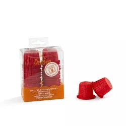 35 mini caissettes à volants rouges