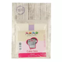 Scatola per torte "Pure" - Dimensioni della scatola: 21 x 21 x 9 cm