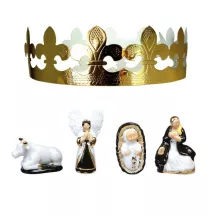 Epiphanie-Bohnen - Goldene Weihnachtskrippe