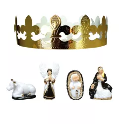 Epiphanie-Bohnen - Goldene Weihnachtskrippe