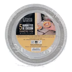 Stampi da forno monouso in alluminio Ø 11 cm, confezione da 5