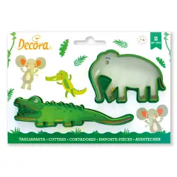 Tagliabiscotti Elefante e Coccodrillo, 2 pezzi