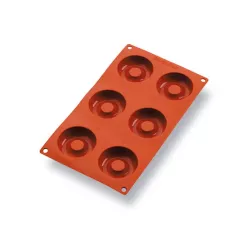 Stampo in silicone per Donut, 6 pezzi, Ø 6,5 cm