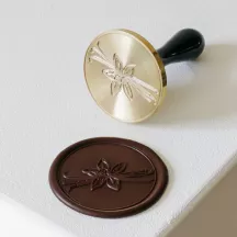 Chocolate stamp vanilla blossom large