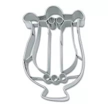 Stainless steel lyre cutter for musical pastries