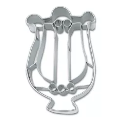 Stainless steel lyre cutter for musical pastries