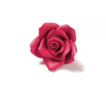Handmade sugar roses in red - large, edible