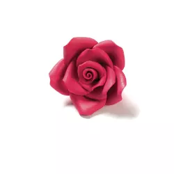 Handmade sugar roses in red - large, edible