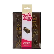Decorazione natalizia di cioccolato dorato, 12 pezzi