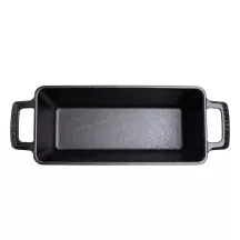 Cast iron bread baking pot set, square, 28 x 12 cm