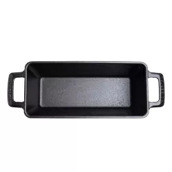 Set de casseroles à pain en fonte carrées, 28 x 12 cm