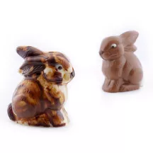 Chocolate mold bunny, 2 pieces