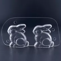 Chocolate mold bunny, 2 pieces
