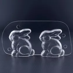 Moule à chocolat Lapin, 2 pièces