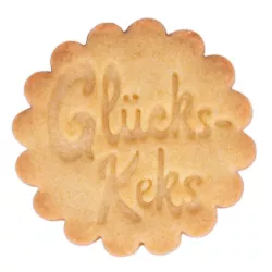 Ausstecher mit Auswerfer Glücks-Keks 7 cm