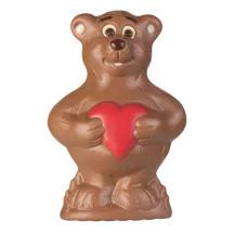 Chocolate mold bear with heart