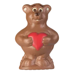 Chocolate mold bear with heart