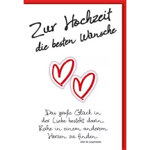 Hochzeitskarte Beste Wünsche