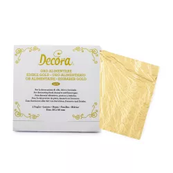 Edible gold leaf 23 carat - 5 foils (86 x 86 mm)