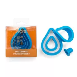 Cookie cutter set drops, 4-piece, 1.5–7.5 cm
