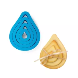 Set d'emporte-pièces goutte, 4 pièces, 1,5-7,5 cm