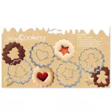 Linzer Cookie Cutter Set 4-Piece – Stainless Steel, Double-Sided