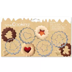 Linzer Cookie Cutter Set 4-Piece – Stainless Steel, Double-Sided