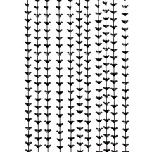 Fringe curtain bats black, 1 x 2.2 m