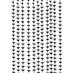 Fringe curtain bats black, 1 x 2.2 m
