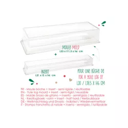 Christmas Bûche Set with Insert, ScrapCooking