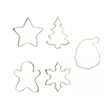 Set di tagliabiscotti natalizi, 5 pezzi