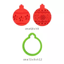Cookie cutter set Christmas ball, 3-piece