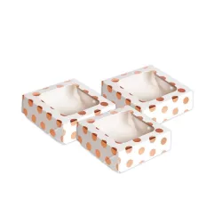 Cake boxes pink-gold, set of 3, CreativeParty
