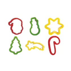Cookie cutter set Christmas, 6-piece, plastic