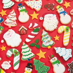 Cookie cutter set Christmas, 6-piece, plastic