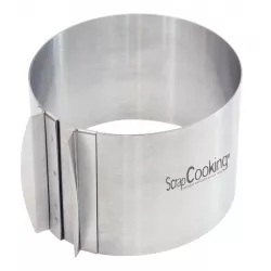 Cadre de cuisson rond extensible, 15-23 cm, 12 cm