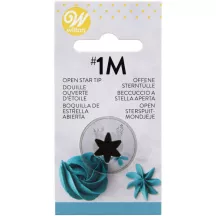 Open Star tip 1M, Wilton, Stainless Steel
